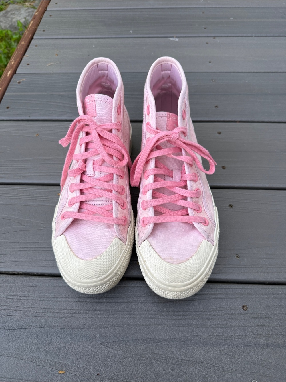 Adidas 8.5 platform high tops